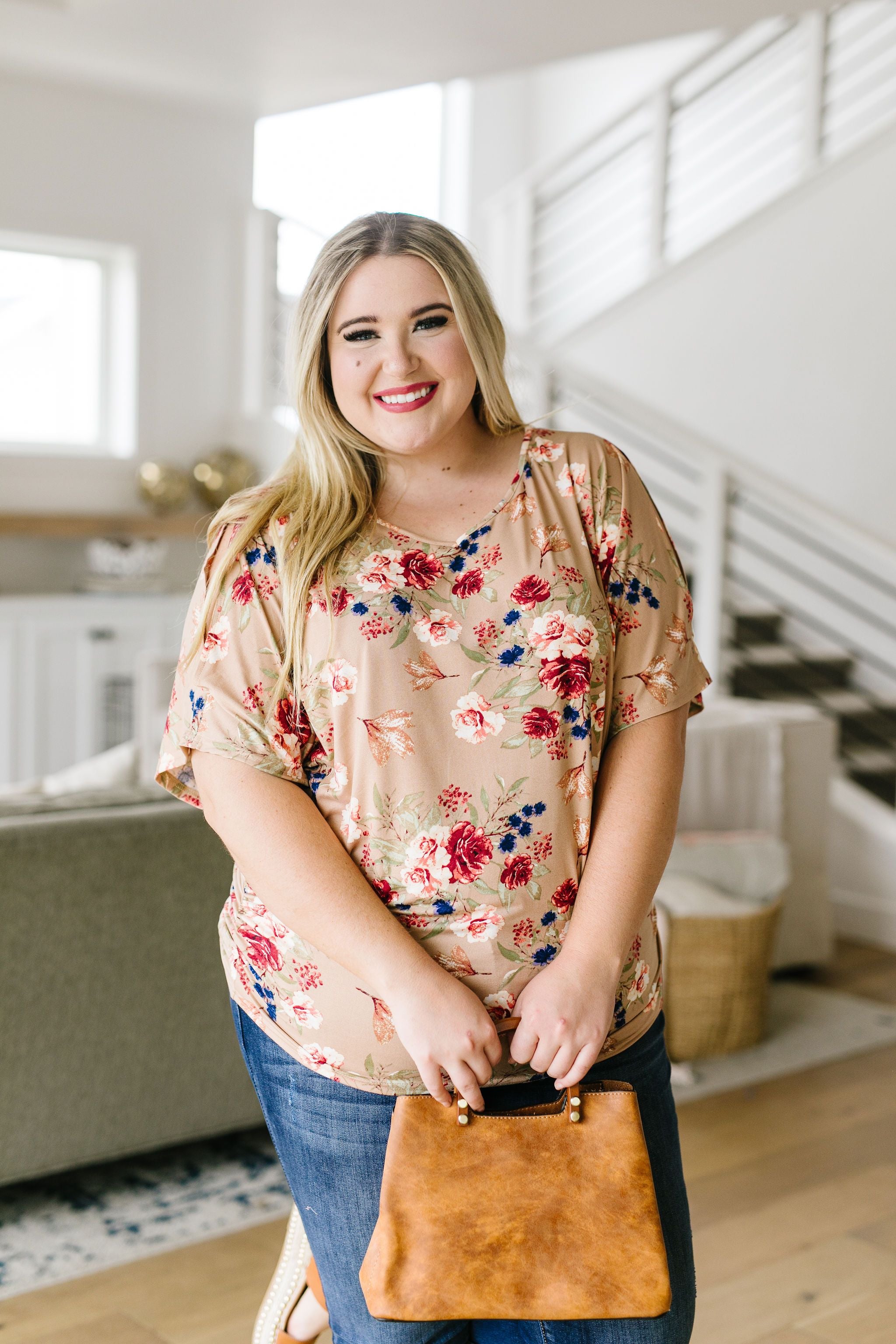 Shirred Delight Floral Top