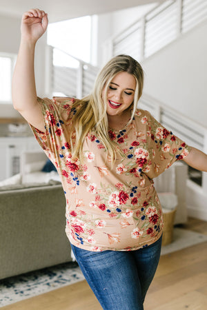 Shirred Delight Floral Top