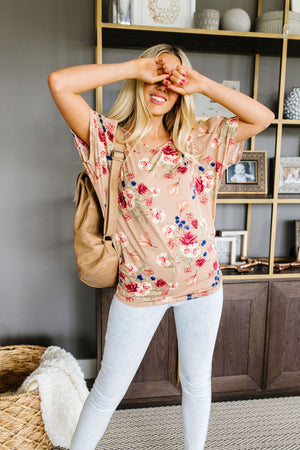 Shirred Delight Floral Top