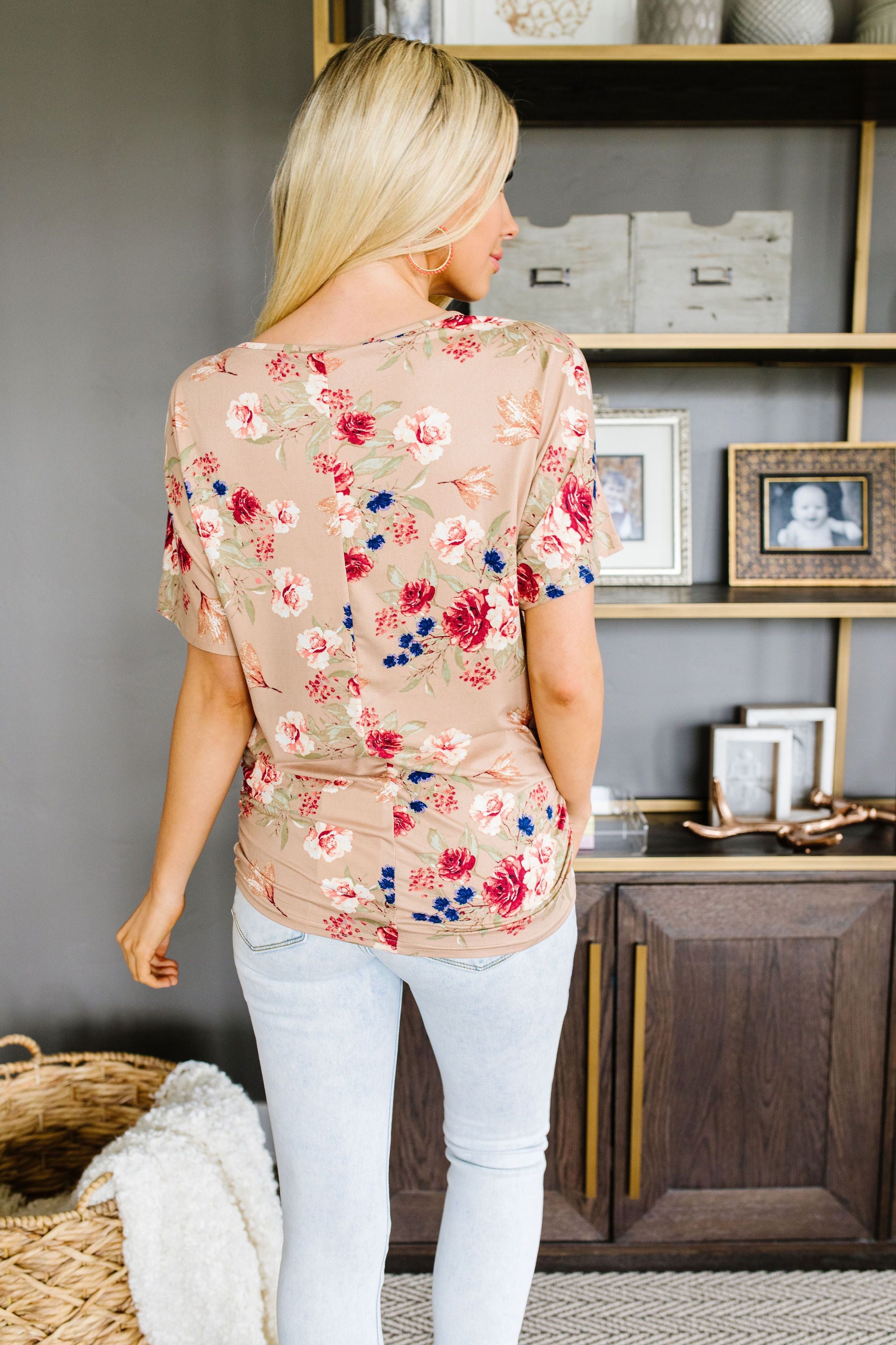 Shirred Delight Floral Top