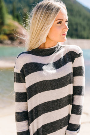 Silver Lining Striped Sweater Dress