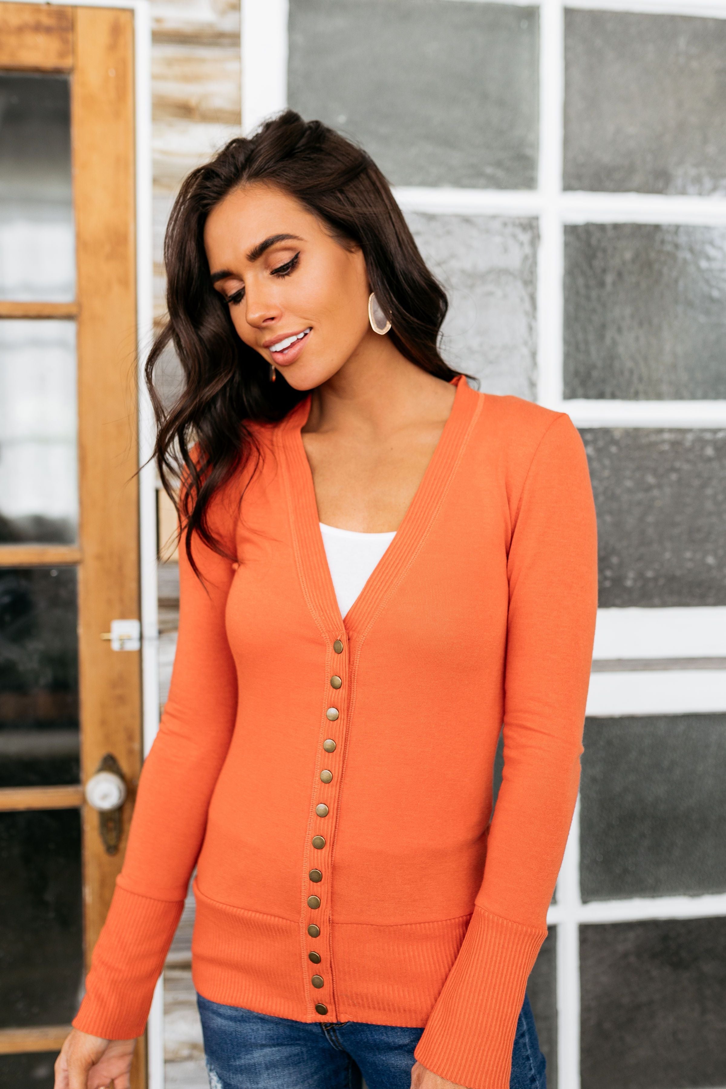 Snap Out Of It Cardigan in Copper
