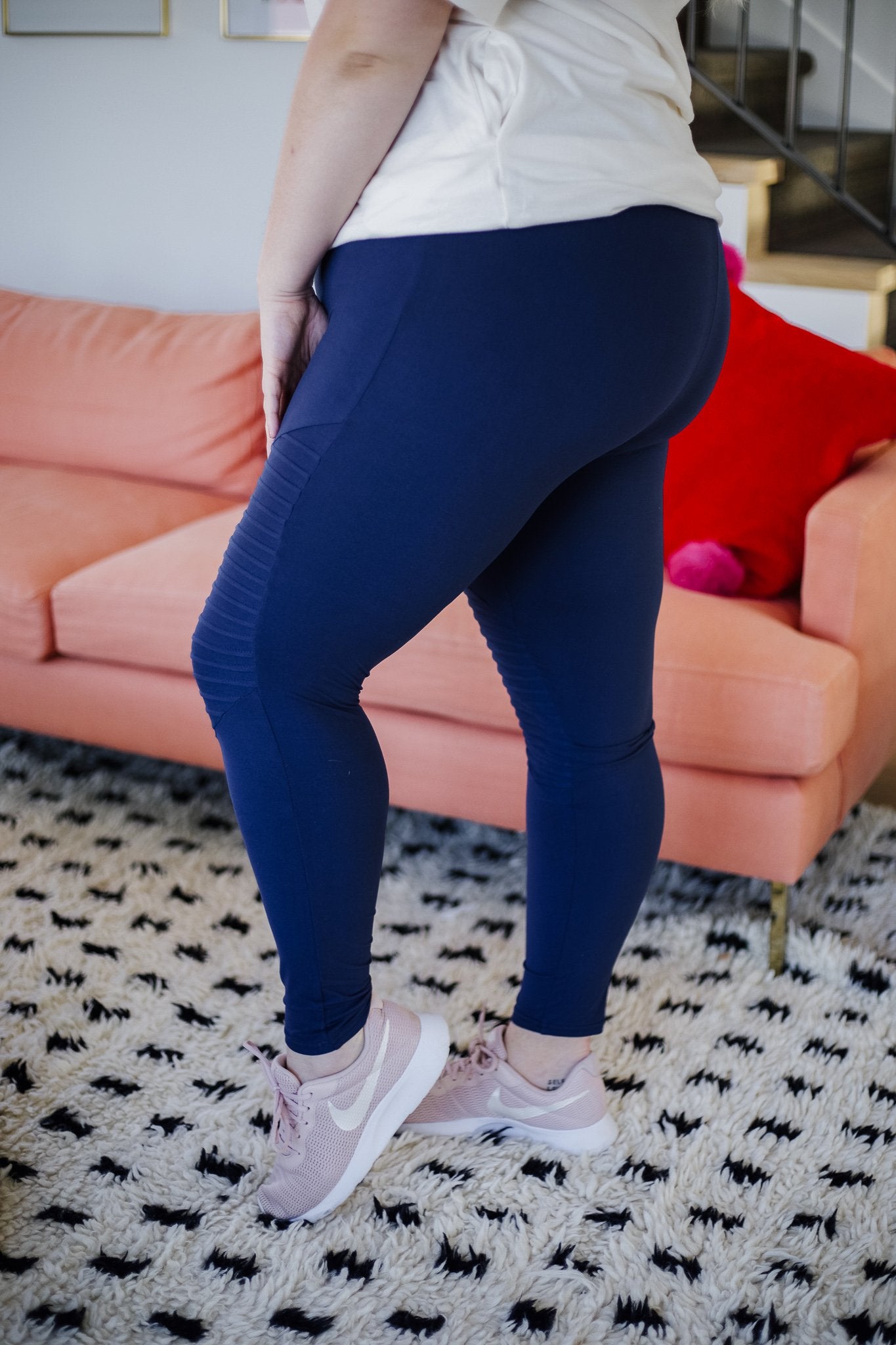 Soft As Butter Moto Leggings In Navy