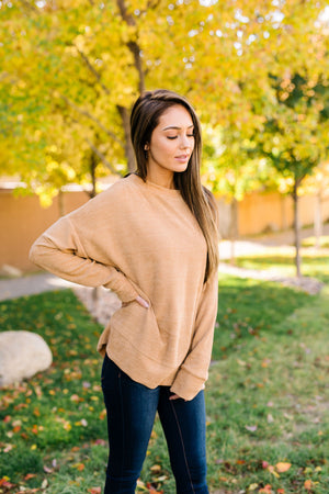 Soft Like Butter Chenille Top In Mustard - ALL SALES FINAL