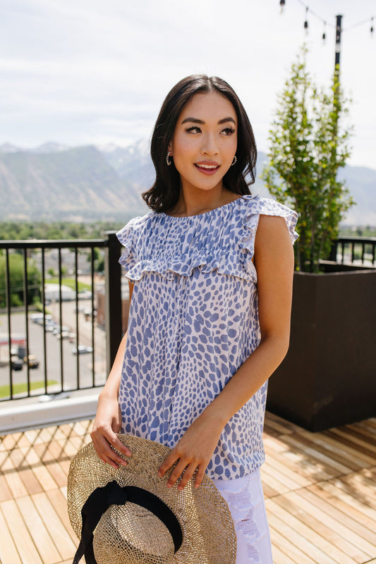 Spots Of Baby Blue Top