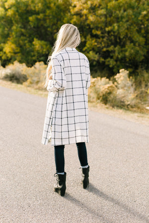 Stay On The Grid Chic Plaid Jacket - ALL SALES FINAL