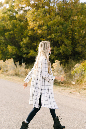 Stay On The Grid Chic Plaid Jacket - ALL SALES FINAL