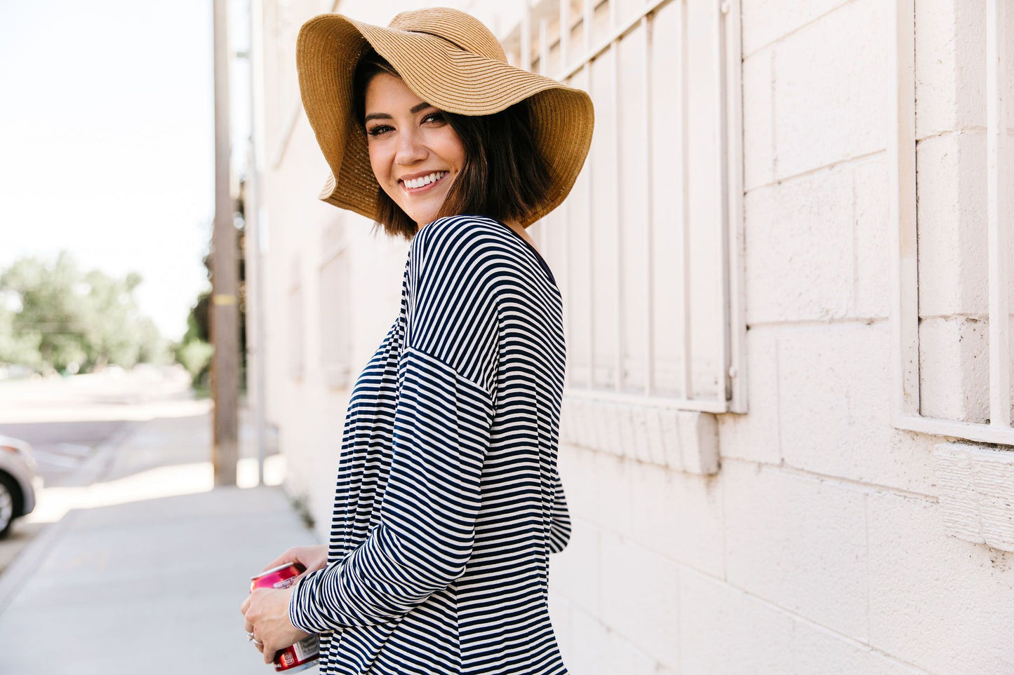 Stephanie Striped Tie-Front Top