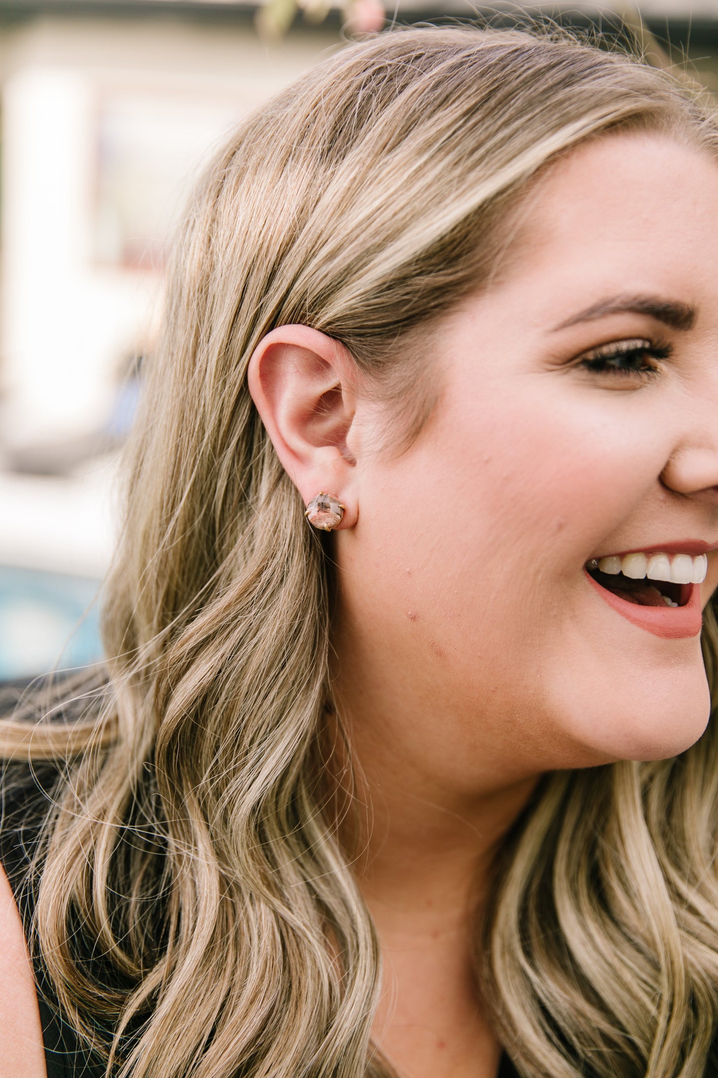 Stone Cold Earrings In Natural Jasper