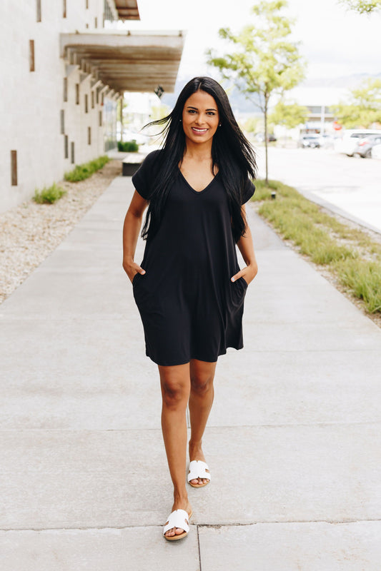 Summer Comfort Dress In Black
