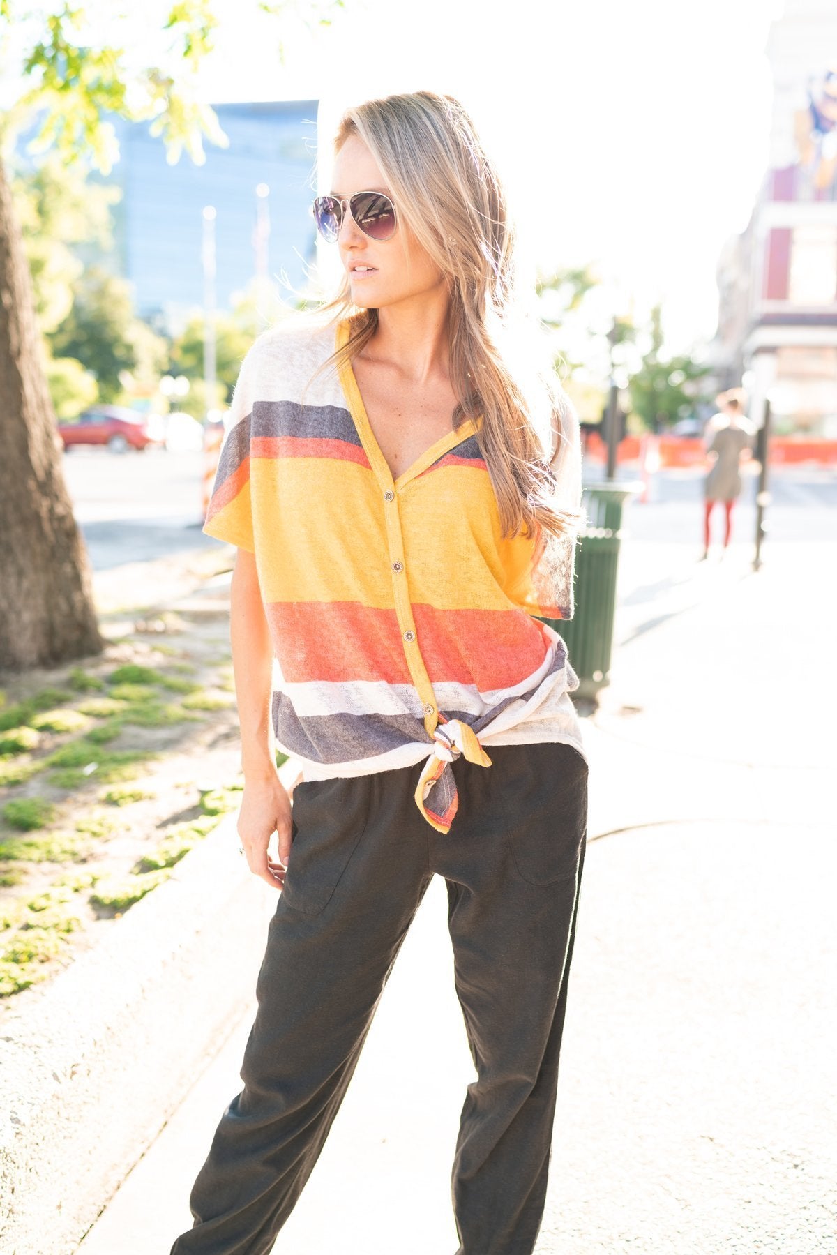 Sunset Stripes Top