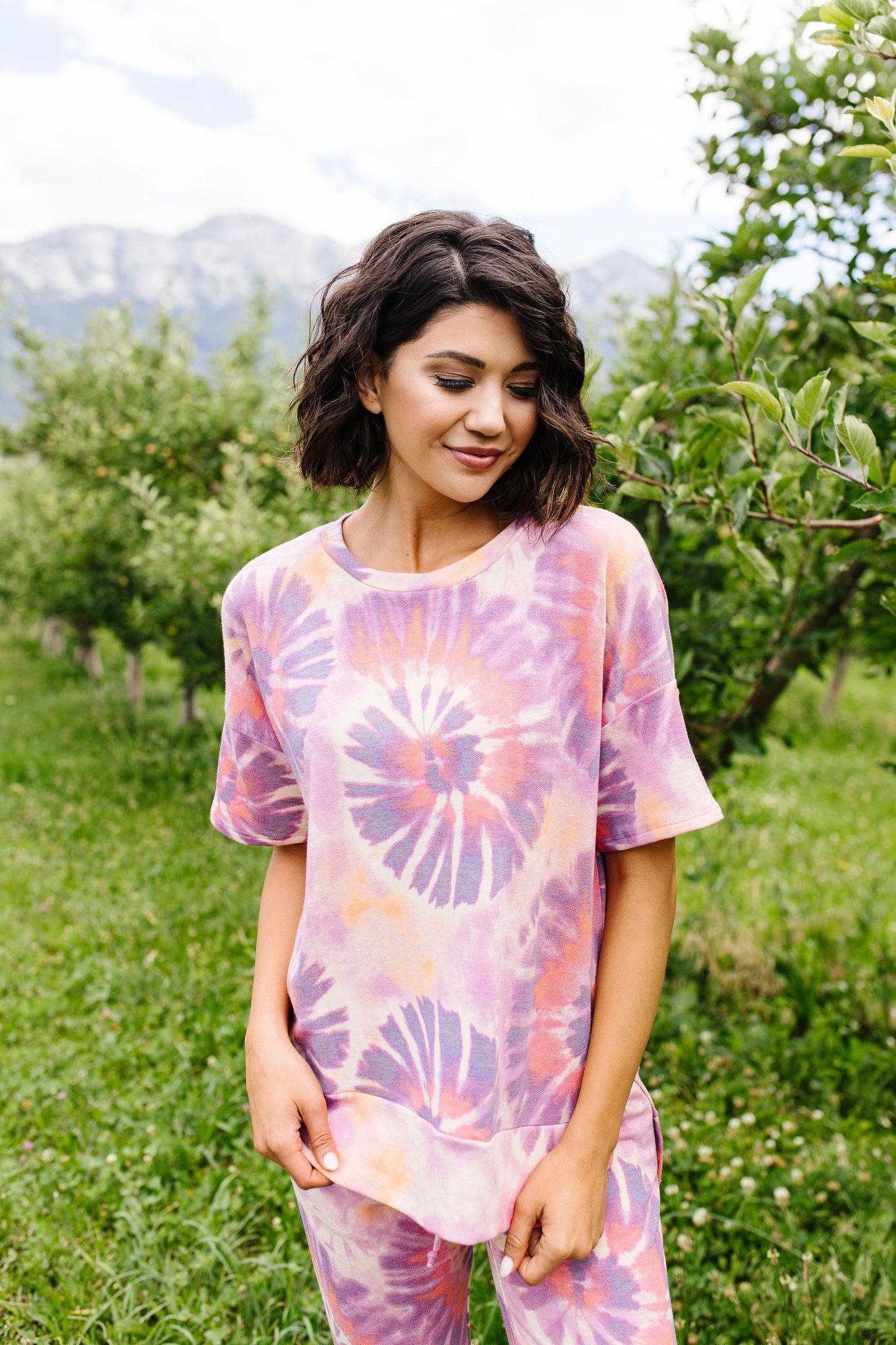 Swirly Tie Dye Lounge Top
