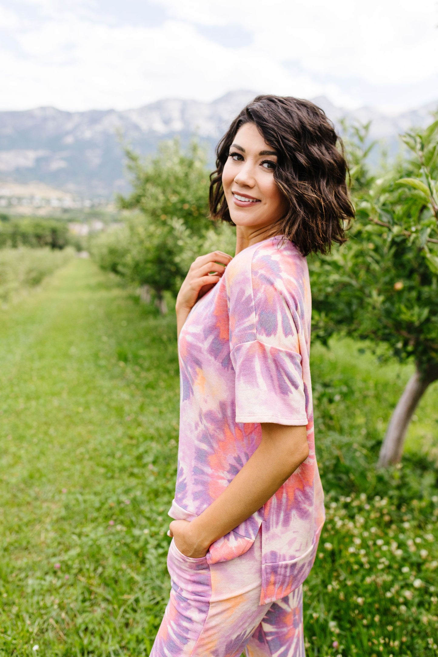 Swirly Tie Dye Lounge Top