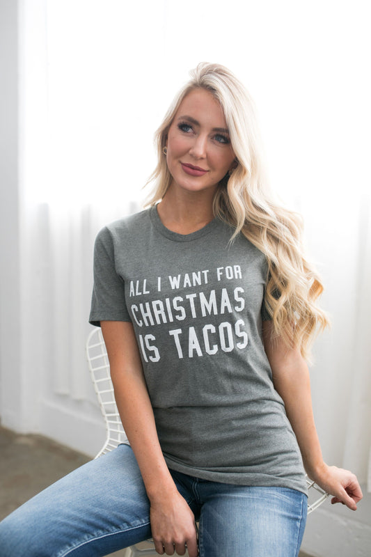 Tacos For Christmas Graphic Tee - ALL SALES FINAL