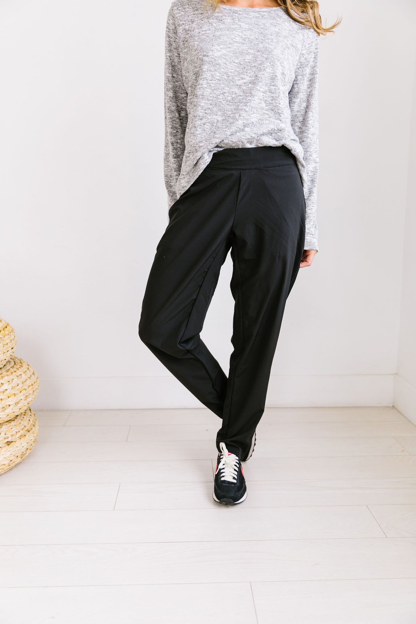 Take It Easy Black Joggers - ALL SALES FINAL