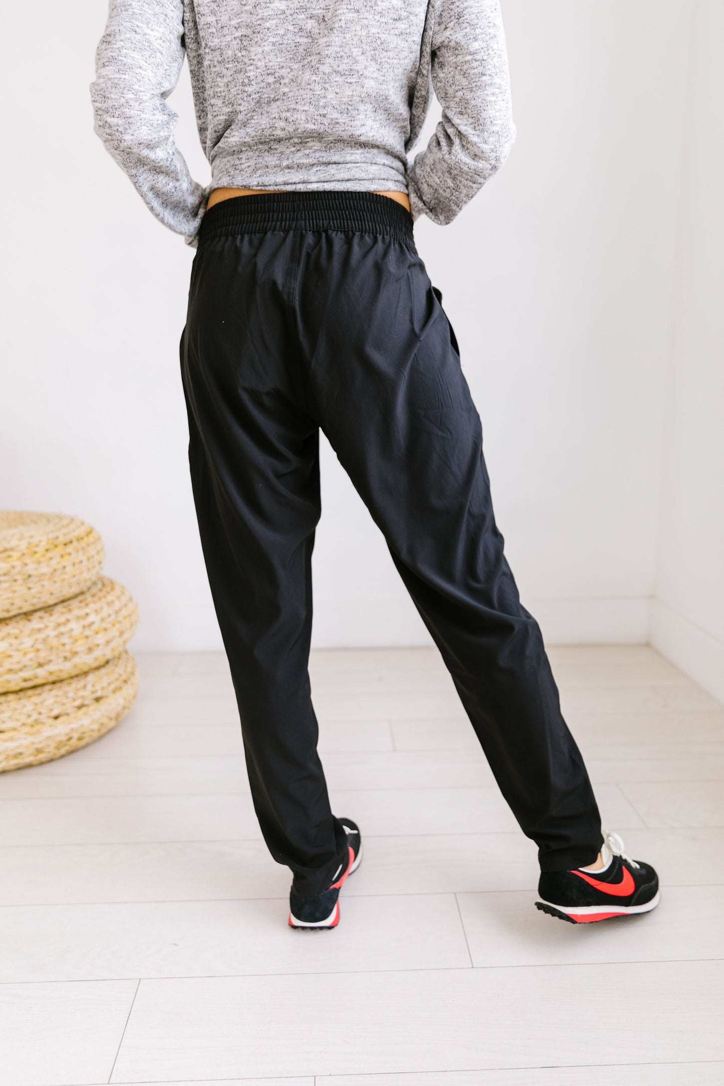 Take It Easy Black Joggers - ALL SALES FINAL