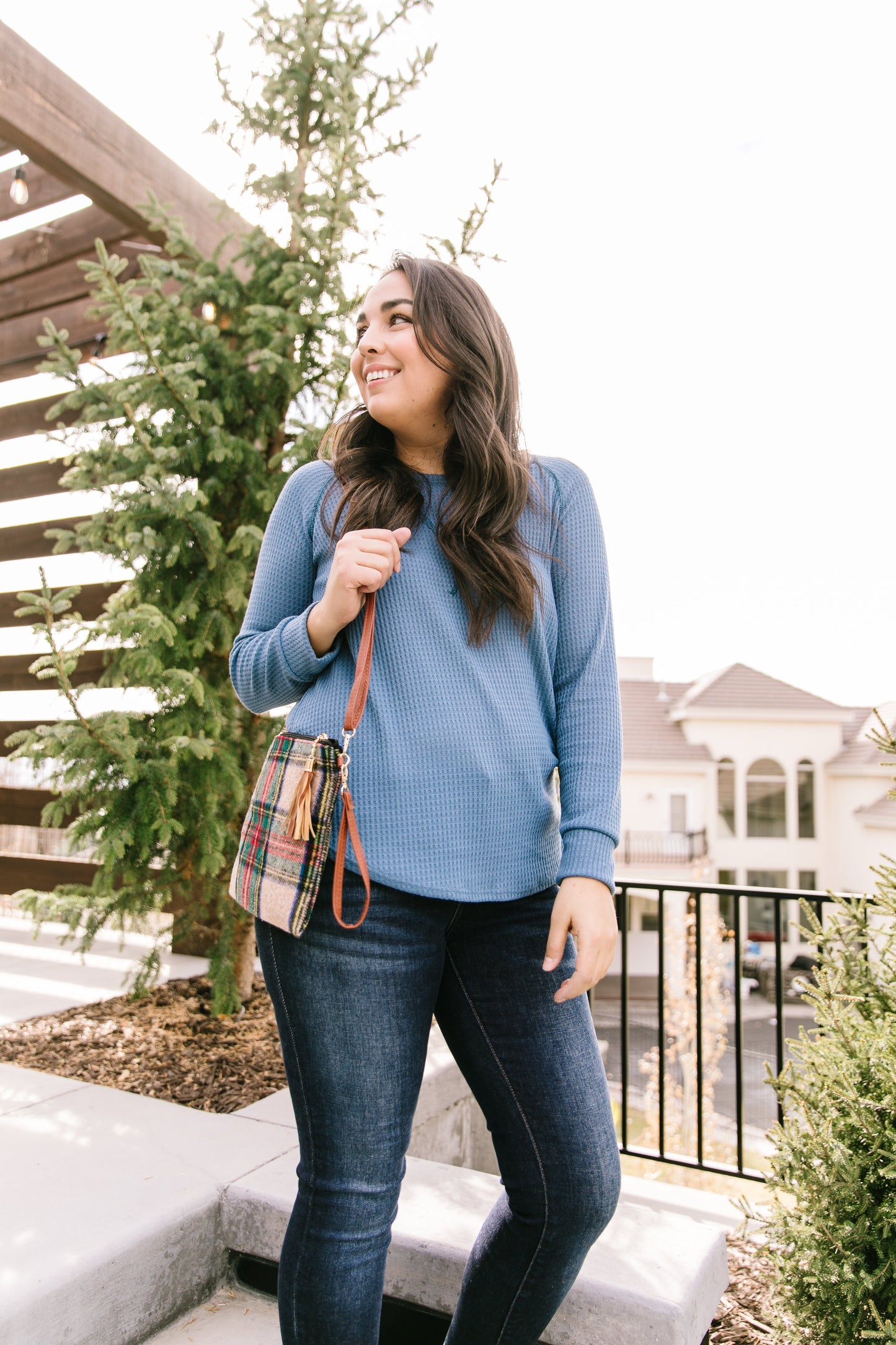 Tartan + Tassels Crossbody Clutch