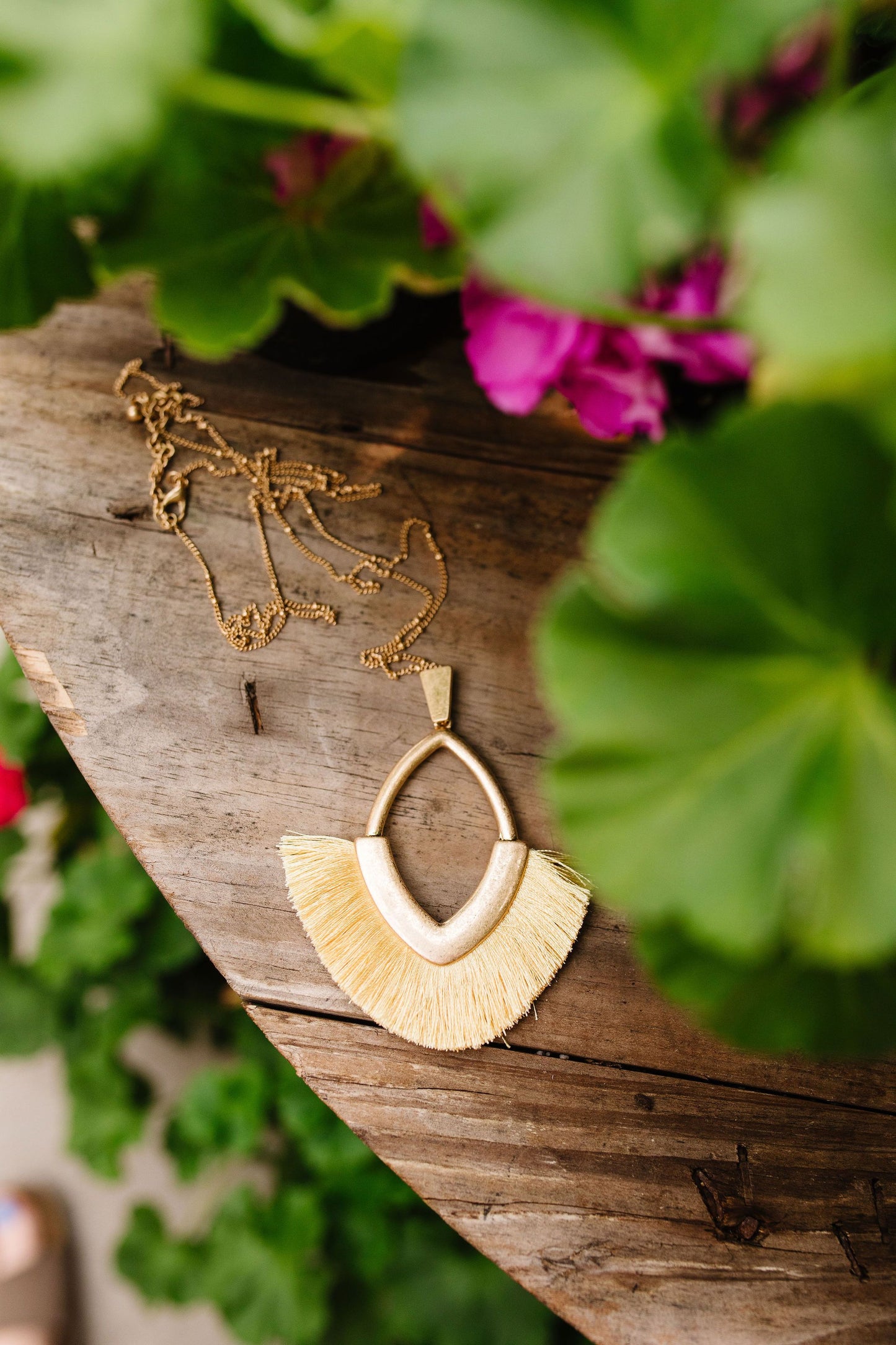 Tasseled V Necklace