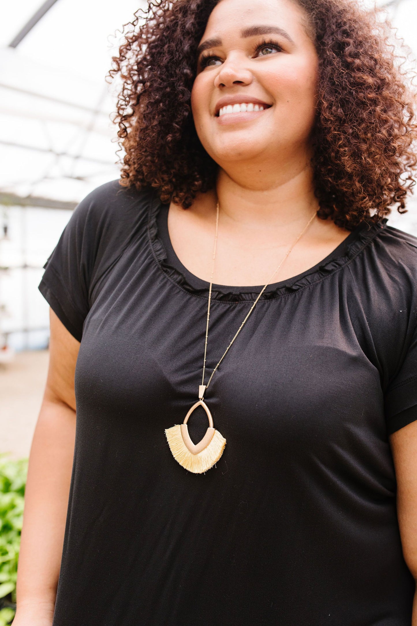 Tasseled V Necklace
