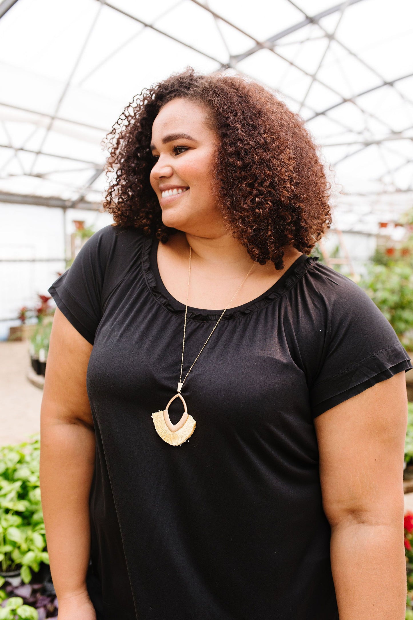 Tasseled V Necklace