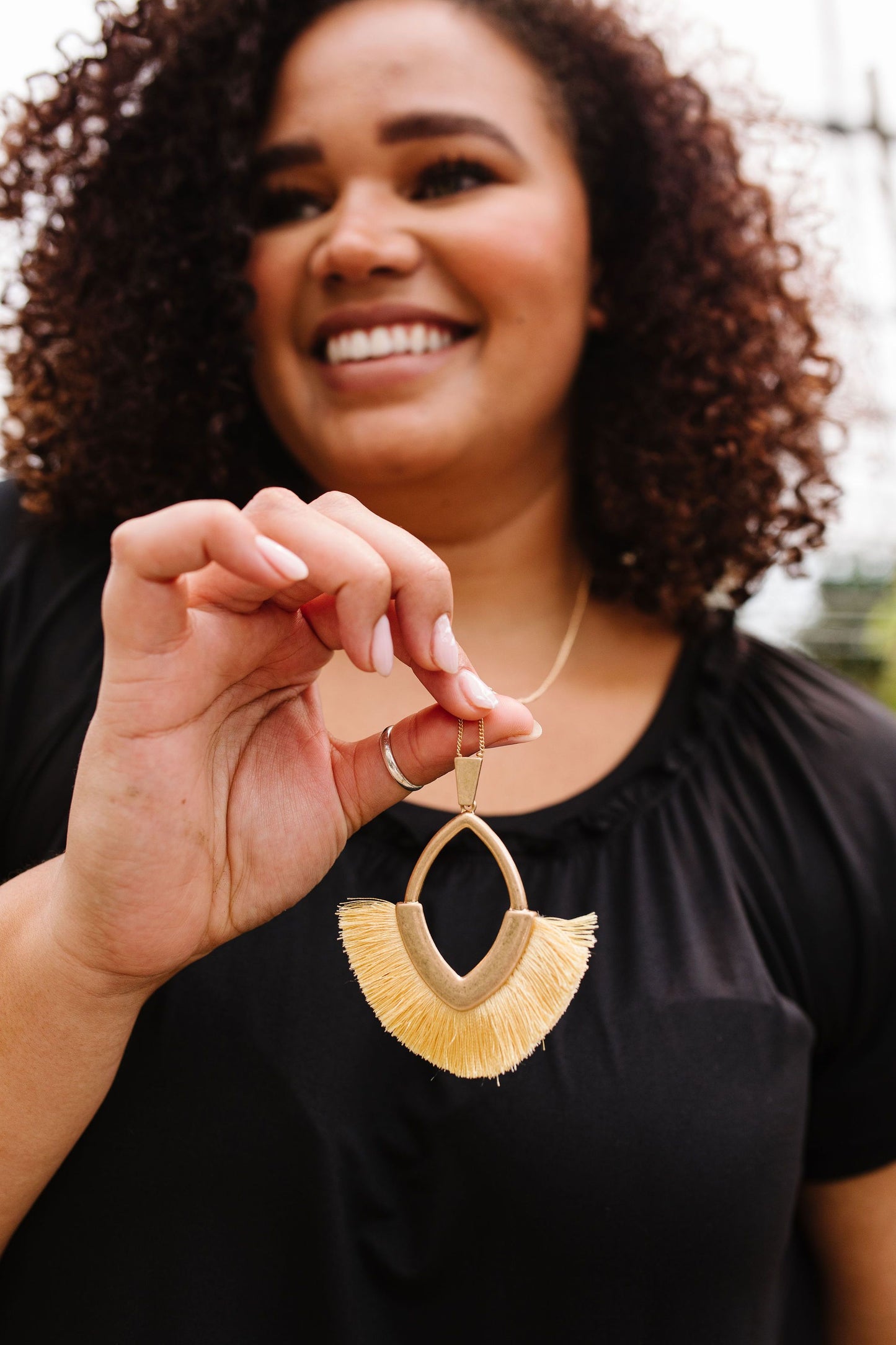 Tasseled V Necklace