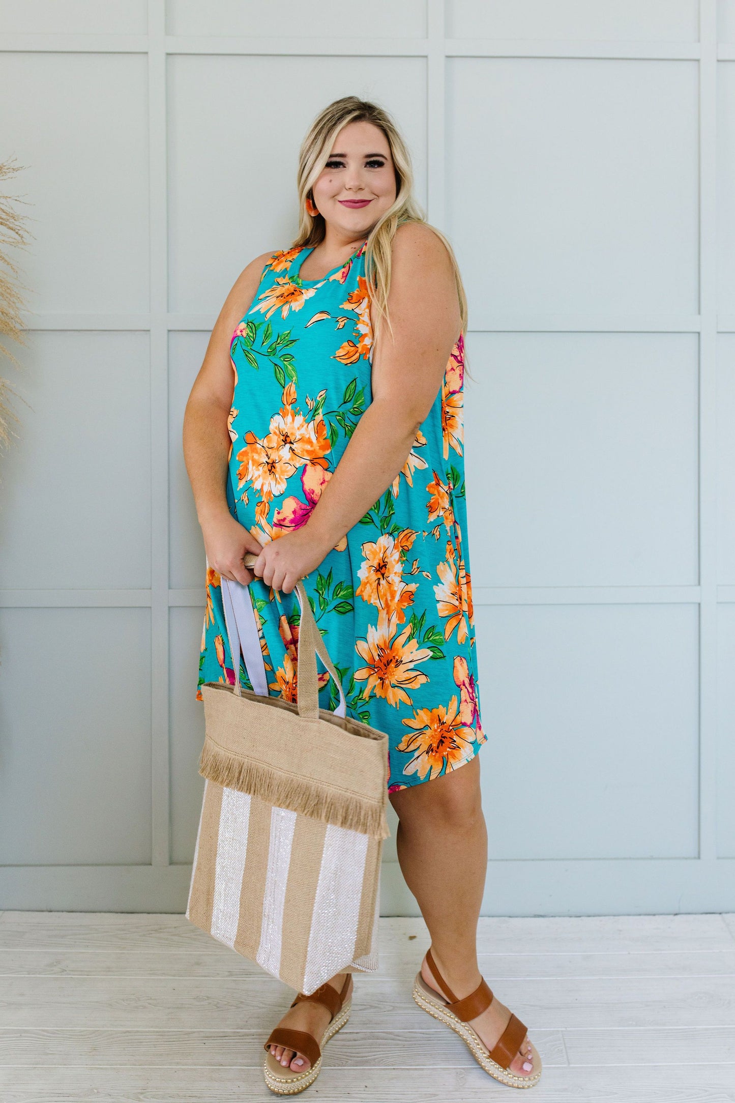 Teal Tropics Dress