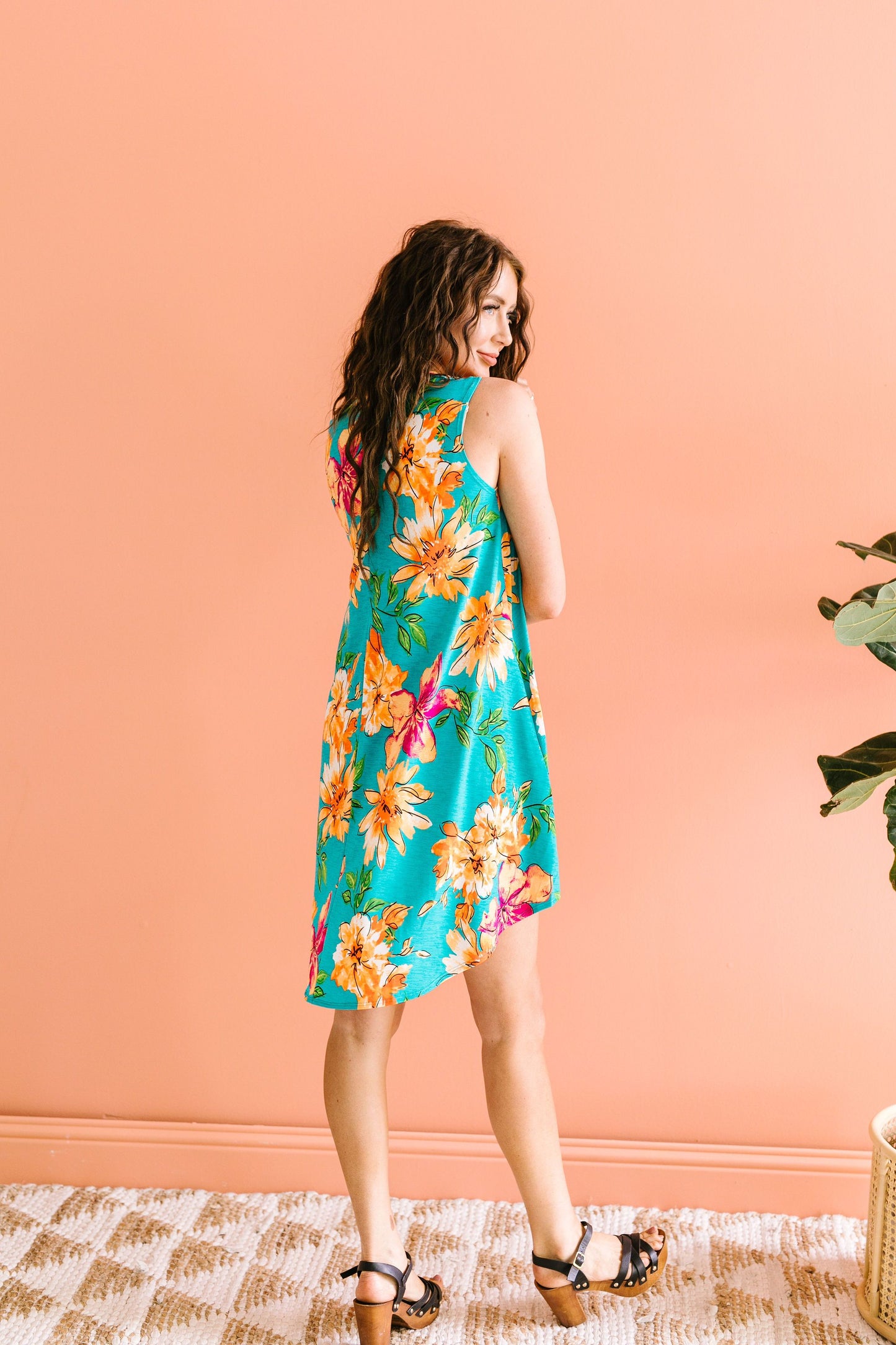 Teal Tropics Dress