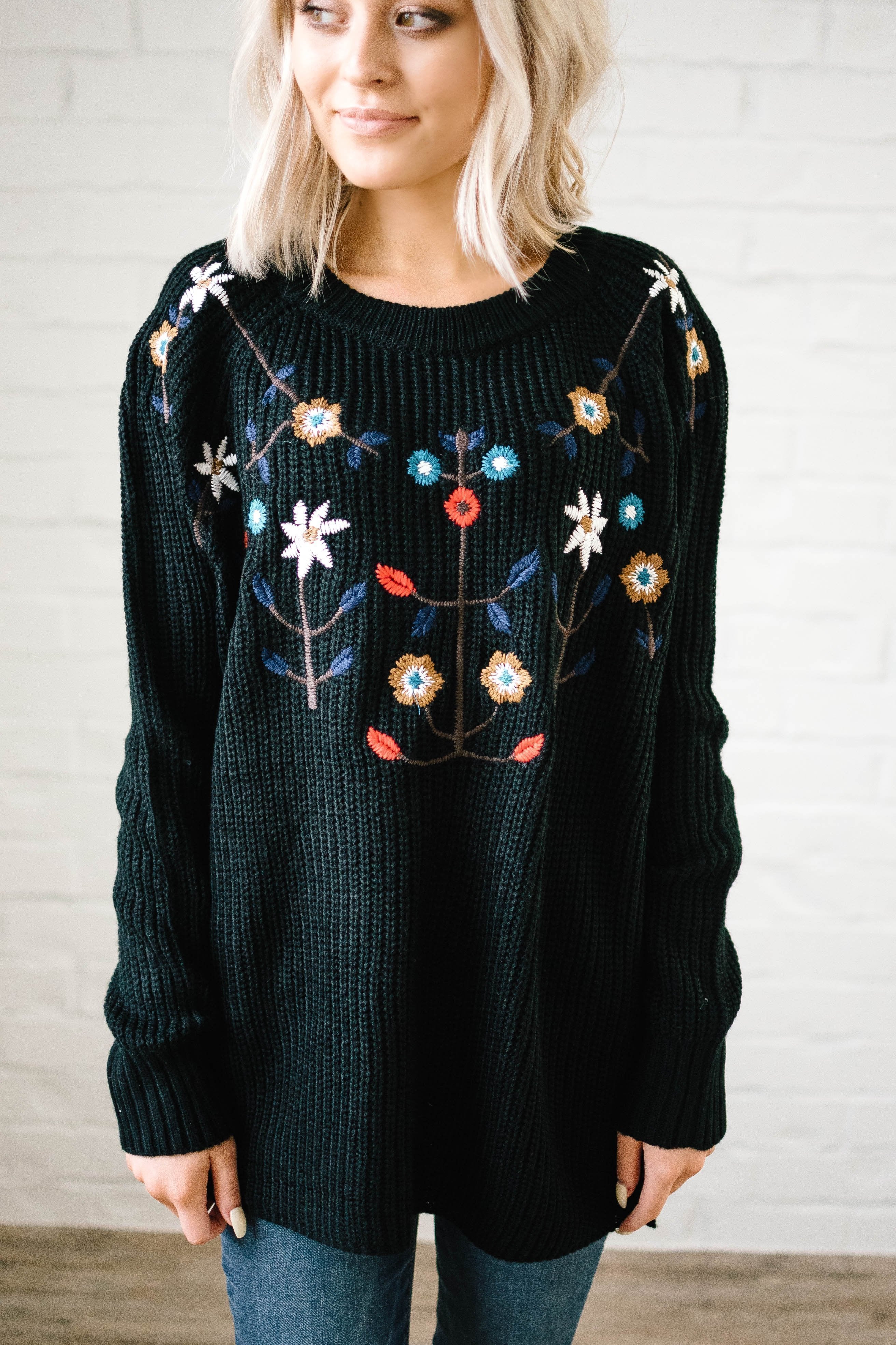 The Alpine Knit Sweater in Black