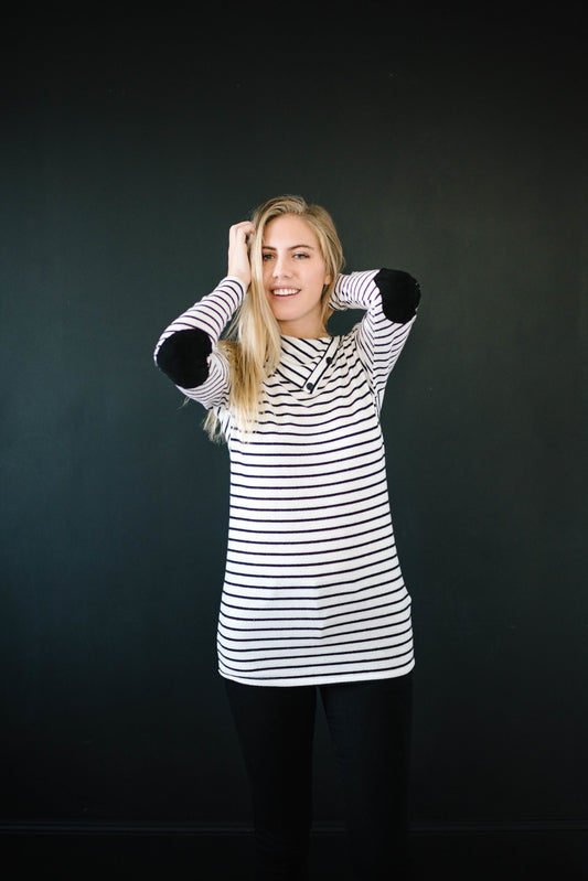 The Belinda Black & White Stripe