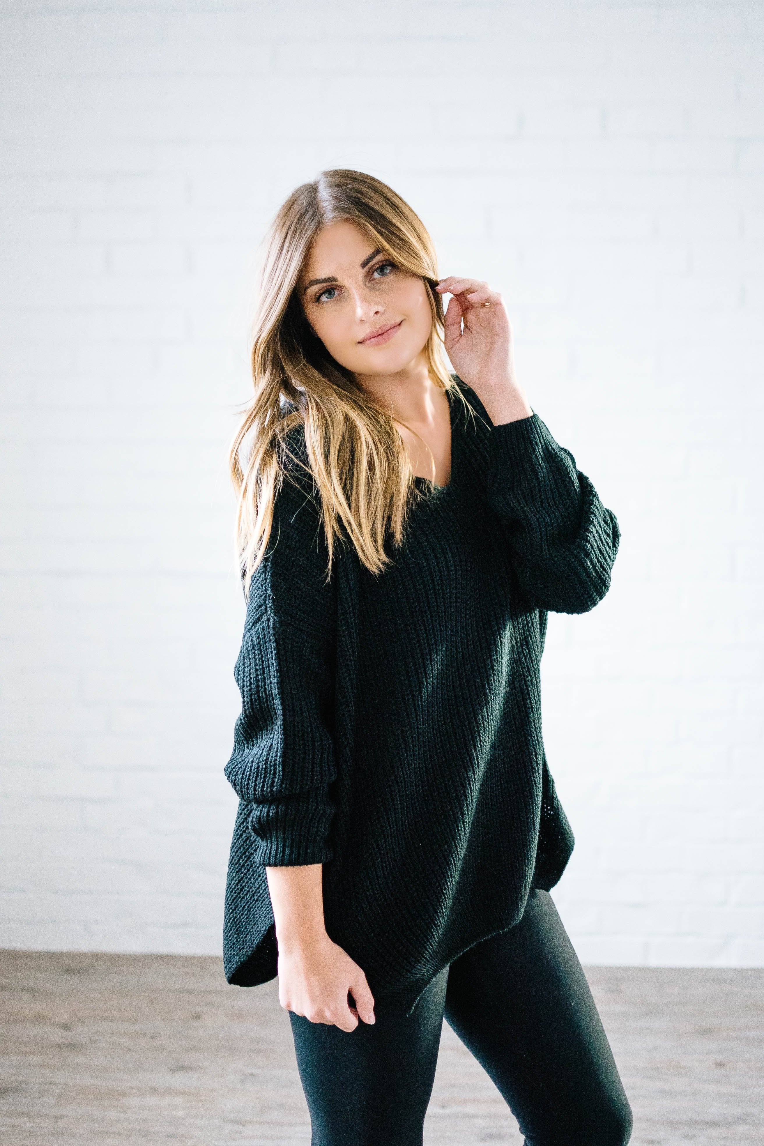 The Hayden Knit Sweater in Black