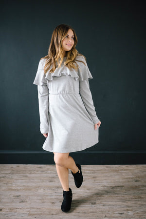 The Liz Knit Dress in Gray