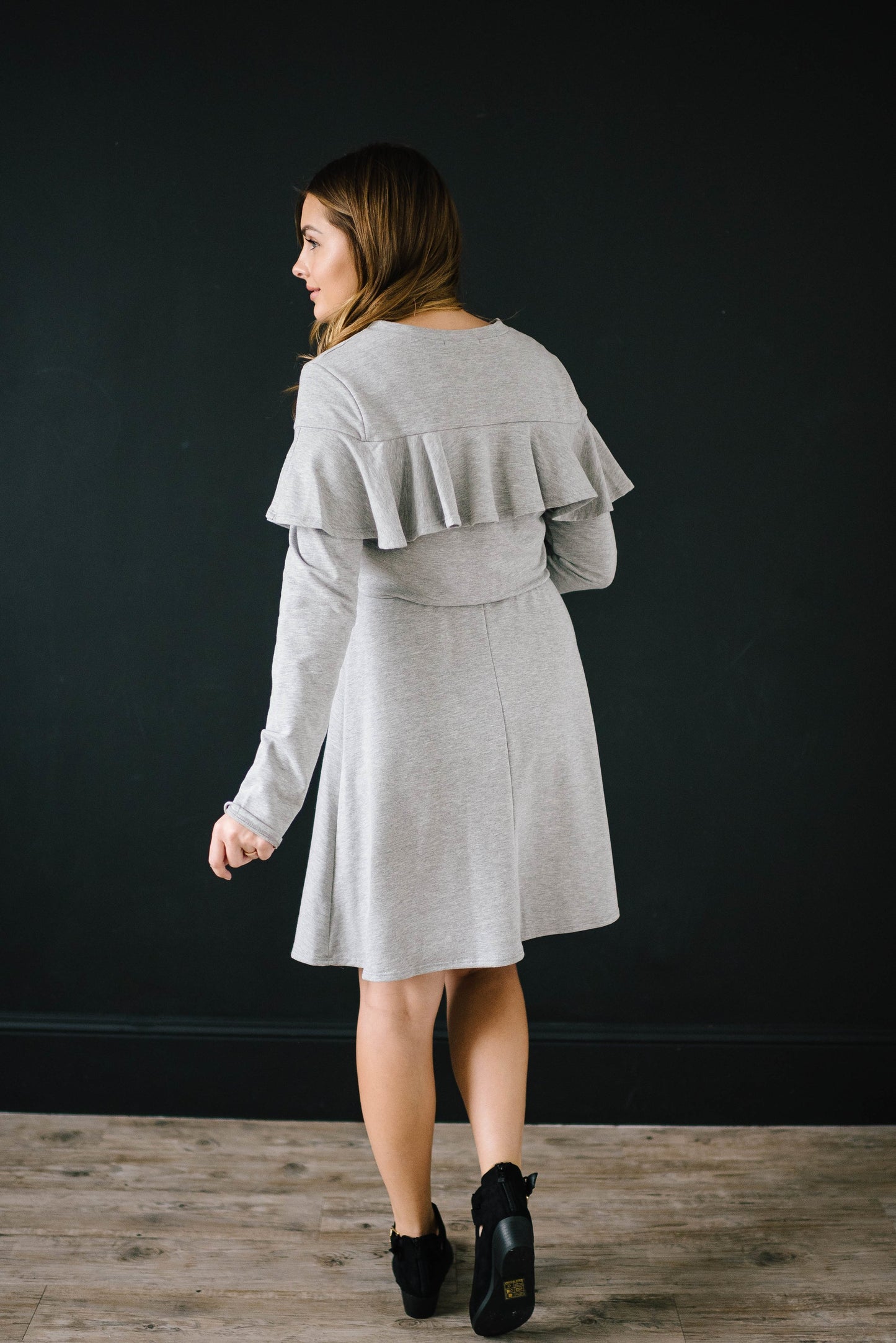 The Liz Knit Dress in Gray