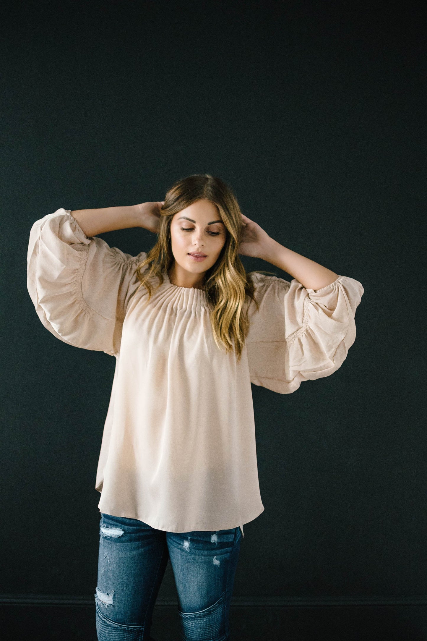 The Middleton Blouse in Cream