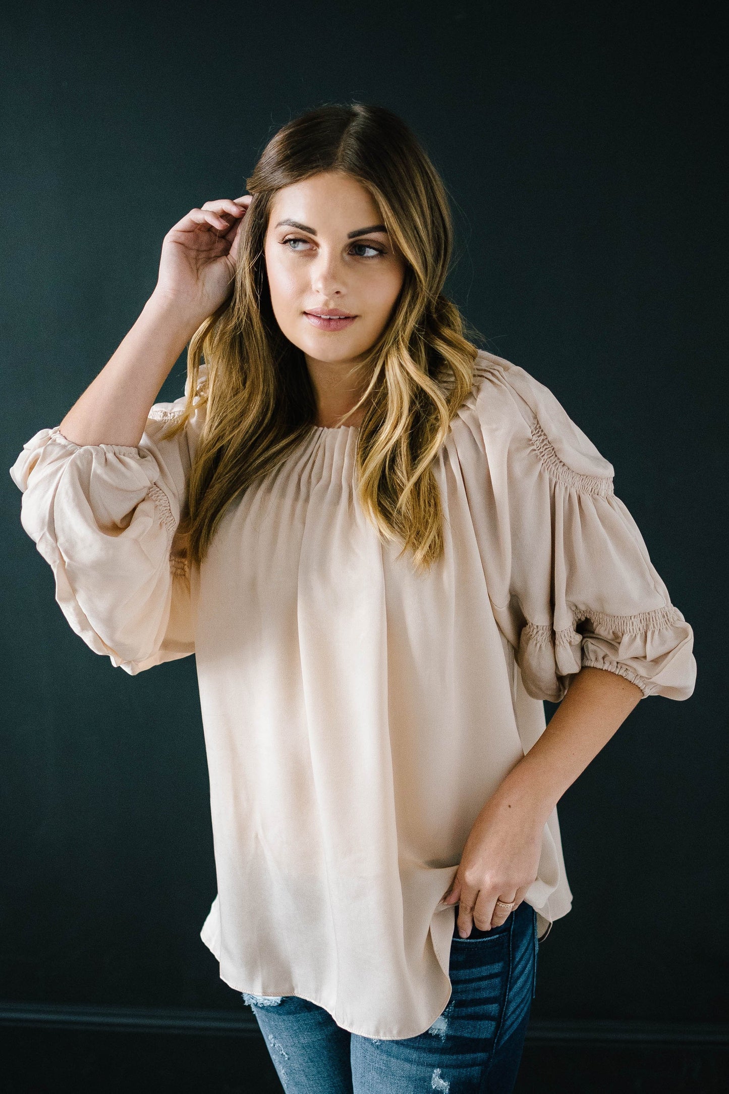 The Middleton Blouse in Cream