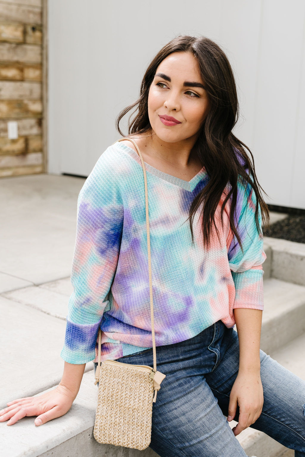 Tie Dyed Waffles Top
