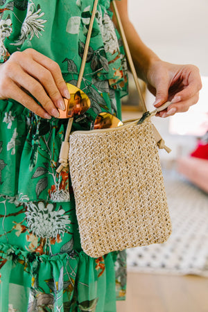 Weave Your Troubles Behind Woven Cell Phone Bag