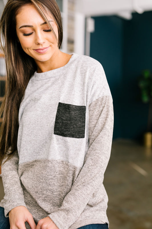 Weekend Getaway Heathered Color Block Tee