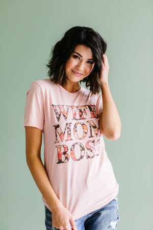 Wife Mom Boss Graphic Tee
