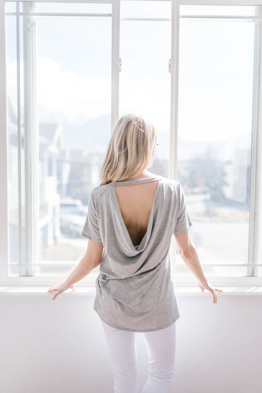 Wild & Free Tee In Gray