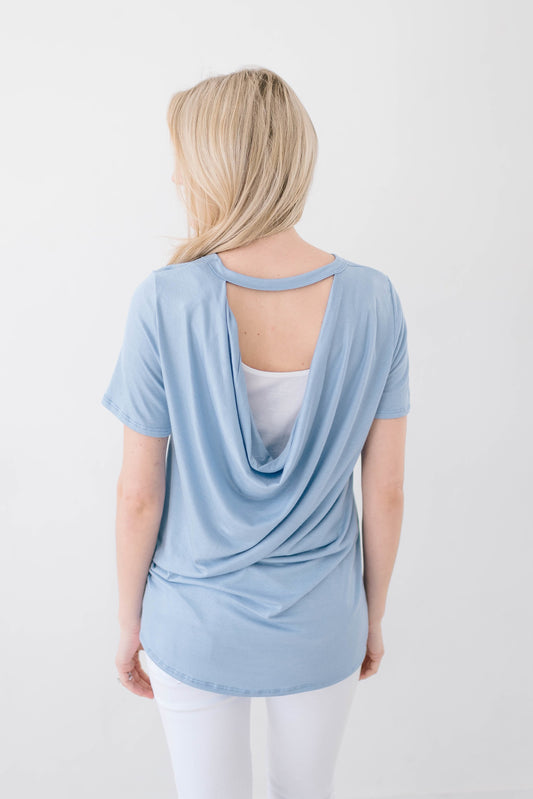 Wild & Free Tee In Denim