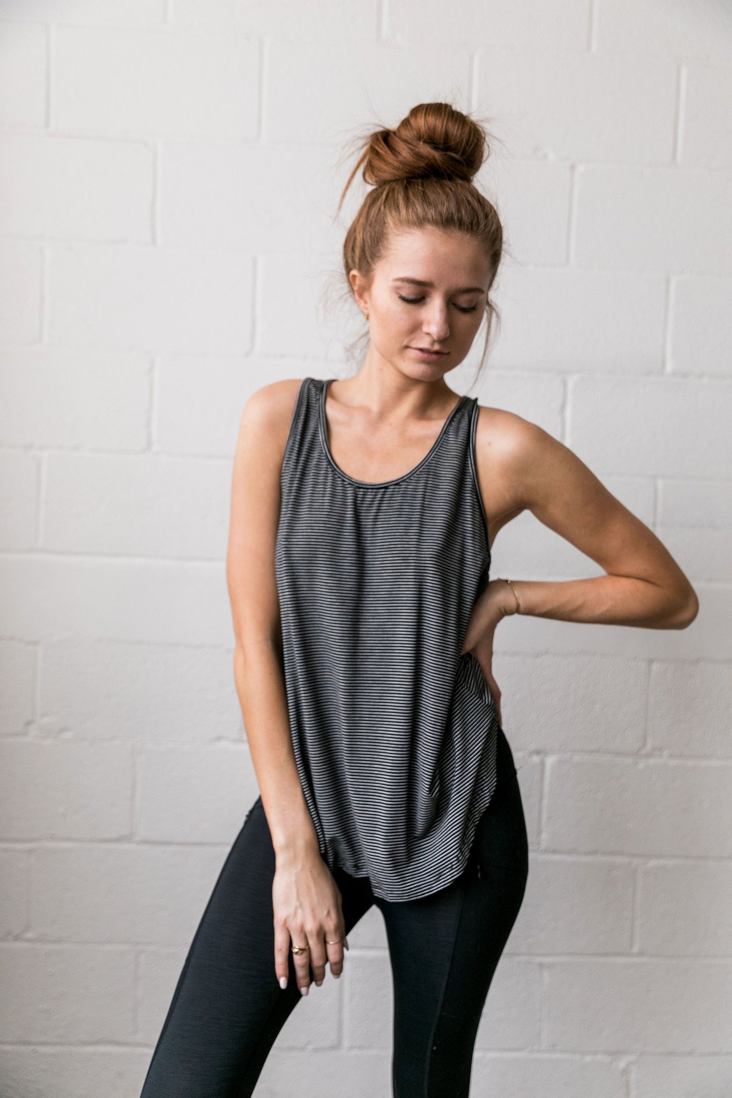 Win The Racerback Striped Tank