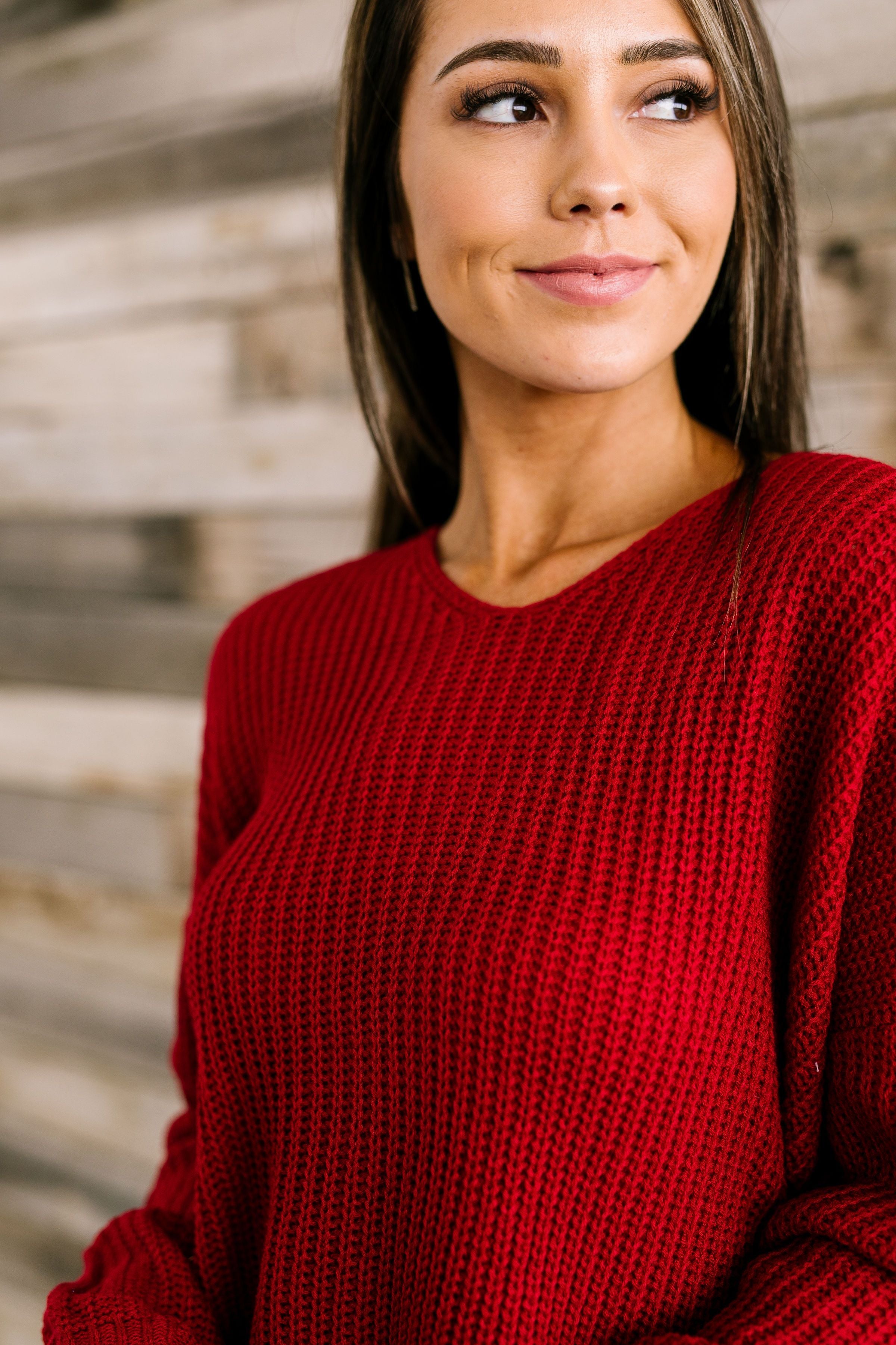 X Marks The Spot Sweater In Cranberry
